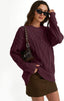Pull oversize en tricot torsadé pour femmes - Alea