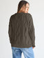 Pull oversize en tricot torsadé pour femmes - Alea