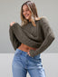 Pull oversize en tricot torsadé pour femmes - Alea