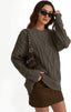 Pull oversize en tricot torsadé pour femmes - Alea