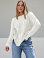 Pull oversize en tricot torsadé pour femmes - Alea