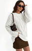 Pull oversize en tricot torsadé pour femmes - Alea