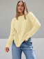 Pull oversize en tricot torsadé pour femmes - Alea