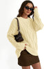 Pull oversize en tricot torsadé pour femmes - Alea