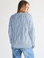 Pull oversize en tricot torsadé pour femmes - Alea
