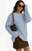 Pull oversize en tricot torsadé pour femmes - Alea