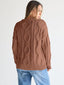 Pull oversize en tricot torsadé pour femmes - Alea
