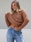 Pull oversize en tricot torsadé pour femmes - Alea