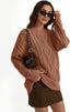 Pull oversize en tricot torsadé pour femmes - Alea