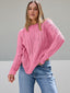 Pull oversize en tricot torsadé pour femmes - Alea