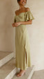 Nalani | Robe Maxi Off-Shoulder avec Manches Papillon - Alea