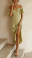 Nalani | Robe Maxi Off-Shoulder avec Manches Papillon - Alea