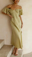 Nalani | Robe Maxi Off-Shoulder avec Manches Papillon - Alea