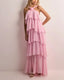 Amira | Robe Maxi Dos Nu à Volants - Alea