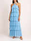 Amira | Robe Maxi Dos Nu à Volants - Alea