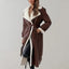 Cora - Manteau moderne long en tissu teddy doublé pour femmes - Alea