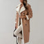 Cora - Manteau moderne long en tissu teddy doublé pour femmes - Alea