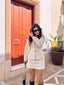 Ensemble Blazer et Jupe en Tissu Tweed - Alea