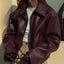 Nora | Veste Bordeaux Femme Automne Hiver