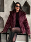 Floria | Veste Femme Bordeaux Automne Hiver