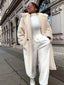 Veste Élégante Femme Automne Hiver – Manteau Long Chic et Confortable