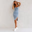 Robe Camisole Moulante en Denim - Alea