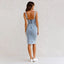 Robe Camisole Moulante en Denim - Alea