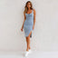 Robe Camisole Moulante en Denim - Alea