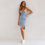 Robe Camisole Moulante en Denim - Alea